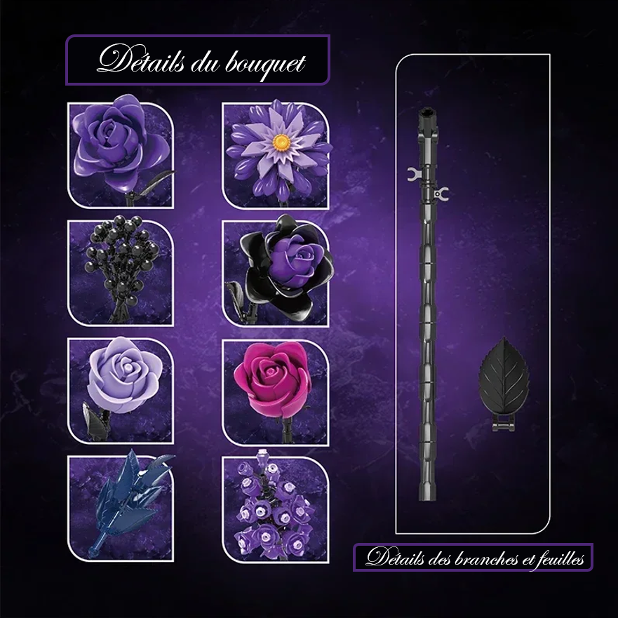 mabriq.fr - Bouquet Deep Water - Détails du bouquet - Brique de construction - compatible autres marques