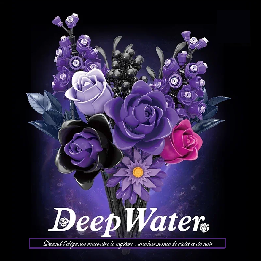 mabriq.fr - Bouquet Deep Water - Mise en scène - Brique de construction - compatible autres marques