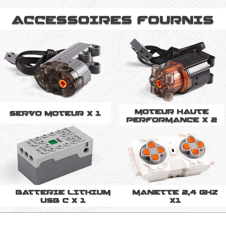 mabriq.fr - Buggy Lightning- Accessoires - Brique de construction - compatible autres marques