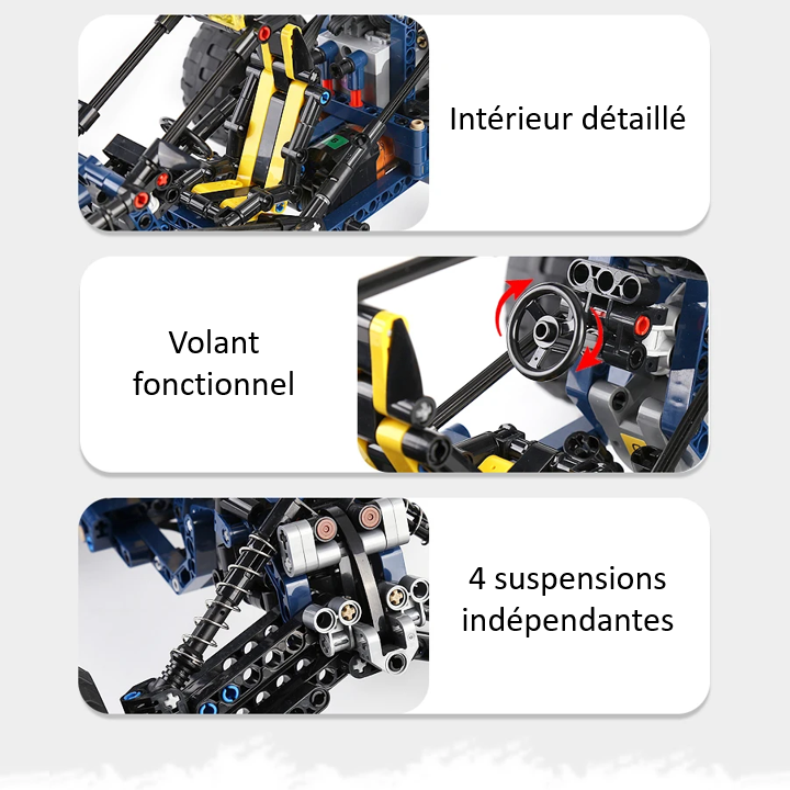 mabriq.fr - Buggy Lightning- Détails - Brique de construction - compatible autres marques