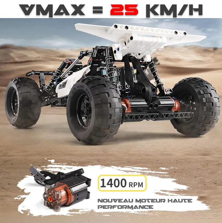 mabriq.fr - Buggy du désert - Vitesse maximale  - Brique de construction - compatible autres marques