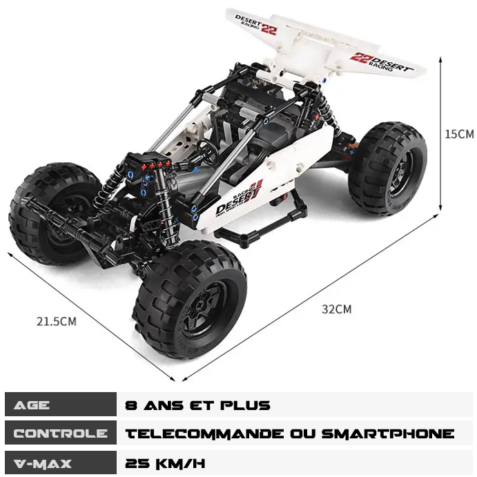 mabriq.fr - Buggy du désert -dimensions - Brique de construction - compatible autres marques