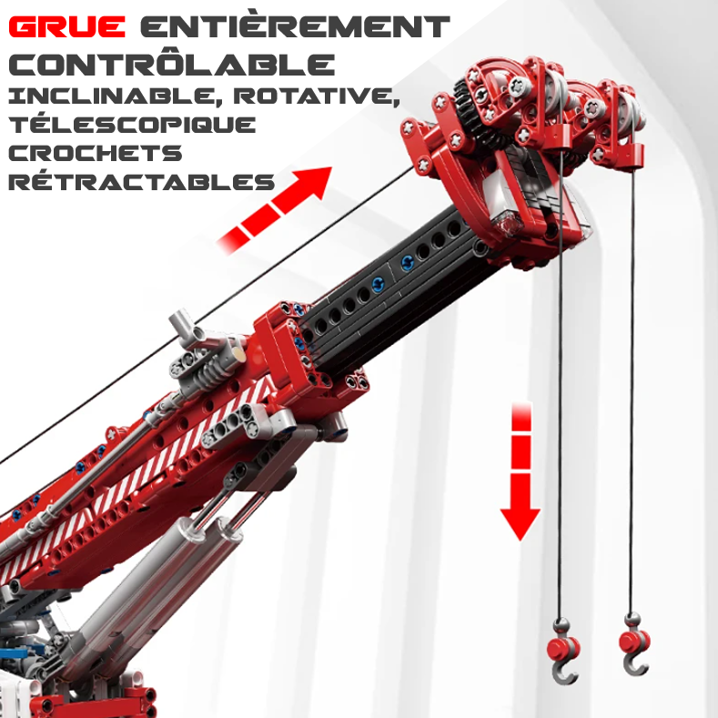 mabriq.fr - Dépanneuse grue rotator - Fonctions grue - Brique de construction - compatible autres marques