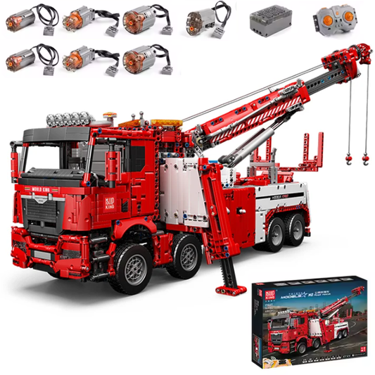 mabriq.fr - Dépanneuse grue rotator - Vue boite et accessoire - Brique de construction - compatible autres marques