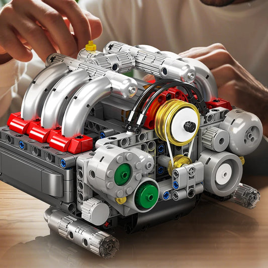 mabriq.fr -Moteur Boxer - Vue arrière - Brique de construction - compatible autres marques