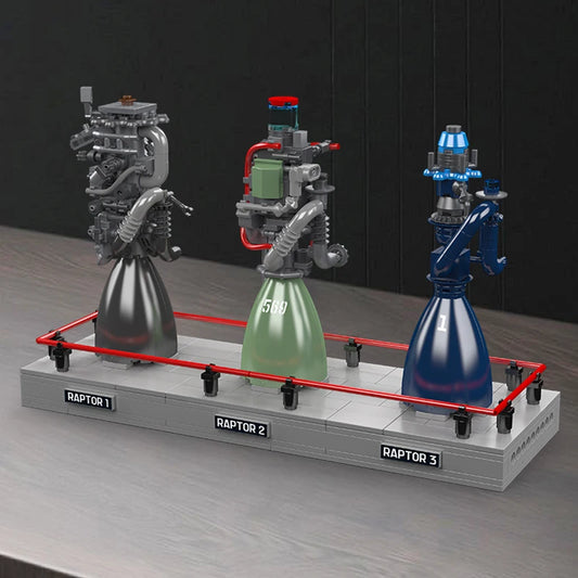 mabriq.fr - Moteur Raptor SpaceX - Vue de droite - Brique de construction - compatible autres marques