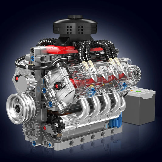 mabriq.fr - Moteur V8 LSX454 - Vue principale - Brique de construction - compatible autres marques