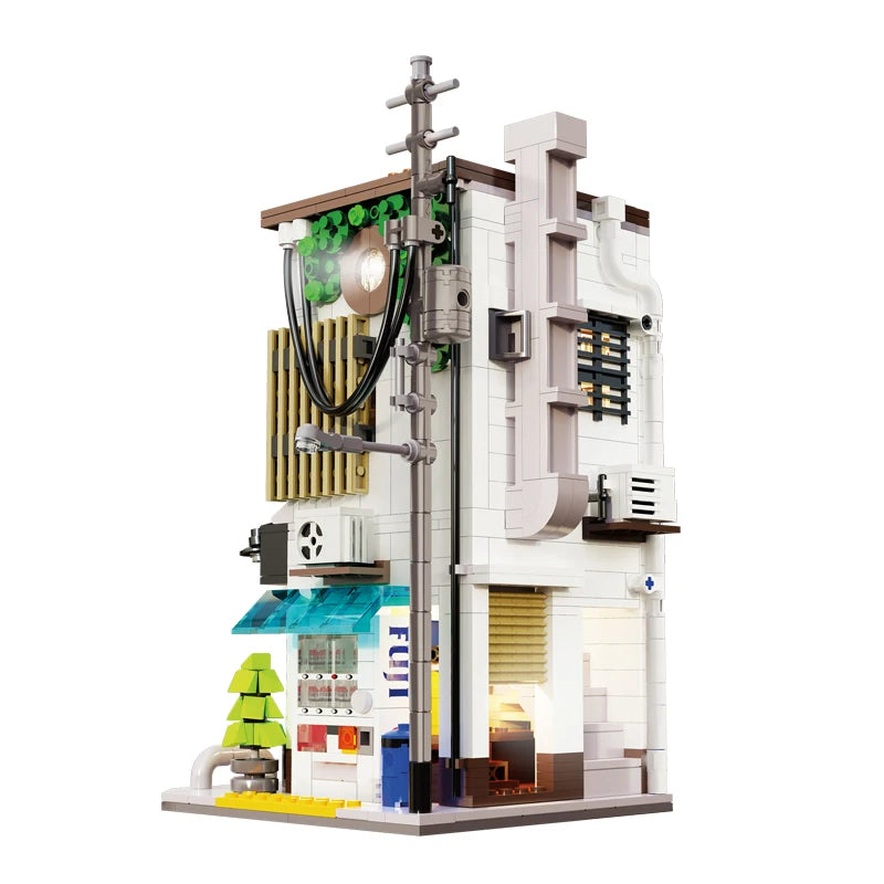 mabriq.fr -Restaurant moderne japonais - Vue trois quart arrière - Brique de construction - compatible autres marques