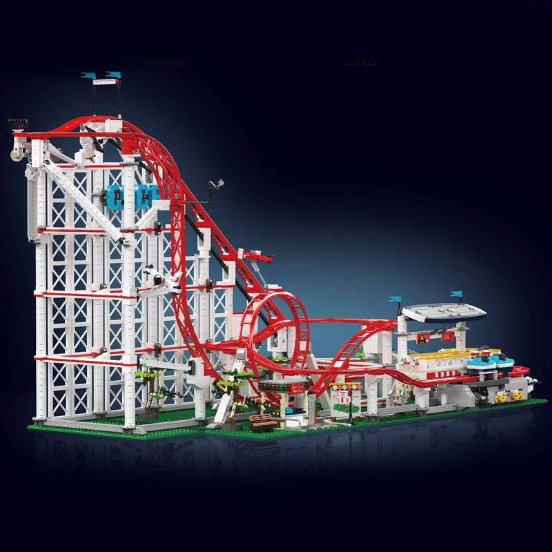 mabriq.fr - Roller Coaster- Vue trois quart - Brique de construction - compatible autres marques
