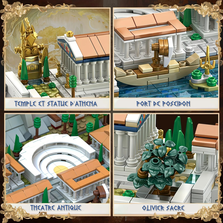 mabriq.fr - l'Acropole - Détails 2 - Brique de construction - compatible autres marques