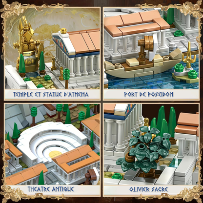 mabriq.fr - l'Acropole - Détails 2 - Brique de construction - compatible autres marques