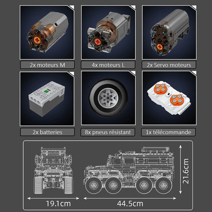 mabriq.fr - Avtoros Shaman 8x8 - Accessoires et dimensions - Brique de construction - compatible autres 