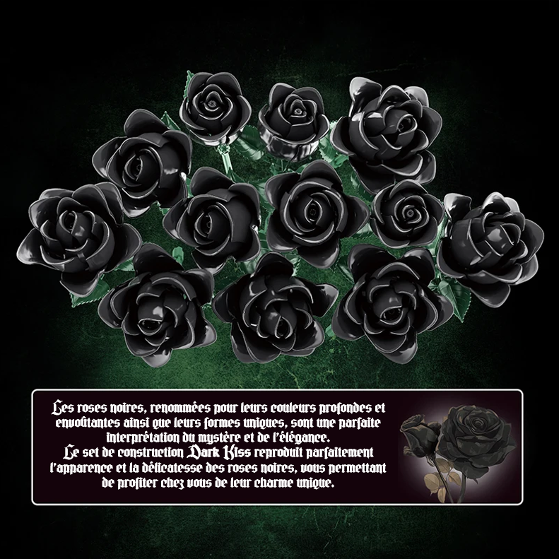 mabriq.fr - Bouquet Dark Kiss - Contexte - Brique de construction - compatible autres marques