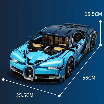 mabriq.fr - Bugatti Chiron - Dimensions - Brique de construction - compatible autres marques