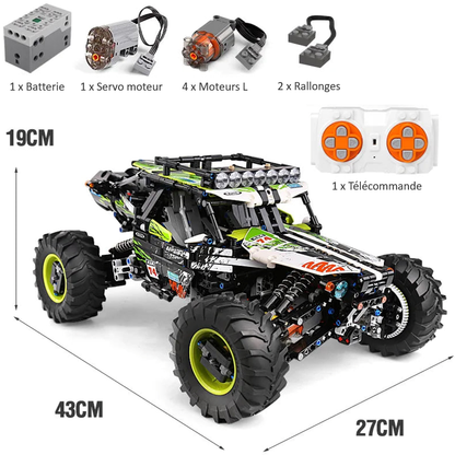 mabriq.fr - Buggy 4x4 - Accessoires et dimensions - Brique de construction - compatible autres marques