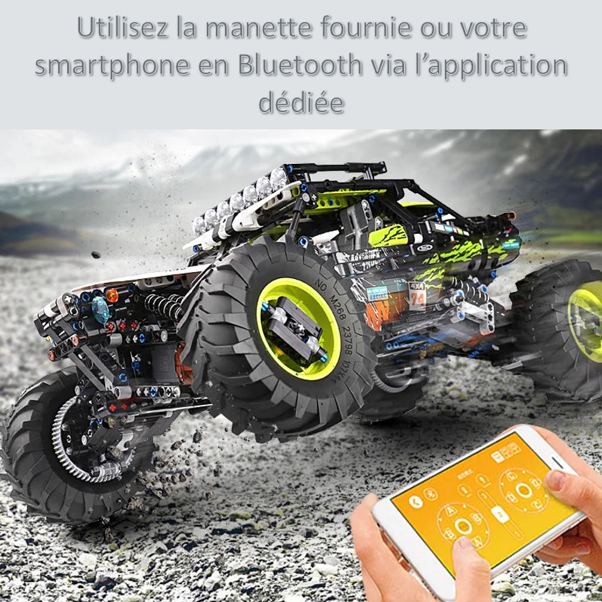 mabriq.fr - Buggy 4x4 - Smartphone - Brique de construction - compatible autres marques