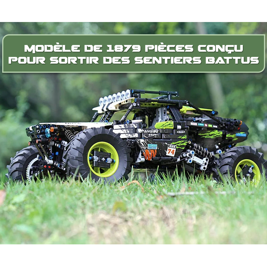 mabriq.fr - Buggy 4x4 - Hors des sentiers battus - Brique de construction - compatible autres marques