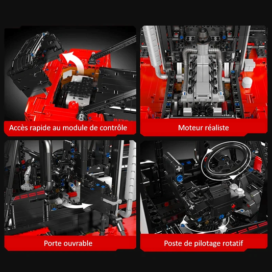 mabriq.fr - Chariot élévateur - Détails - Brique de construction - compatible autres marques