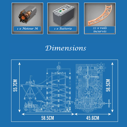 mabriq.fr - Coaster Pirate - Accessoires et dimensions - Brique de construction - compatible autres marques
