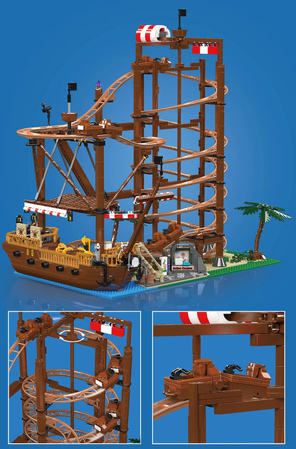mabriq.fr - Coaster Pirate - Multivues - Brique de construction - compatible autres marques