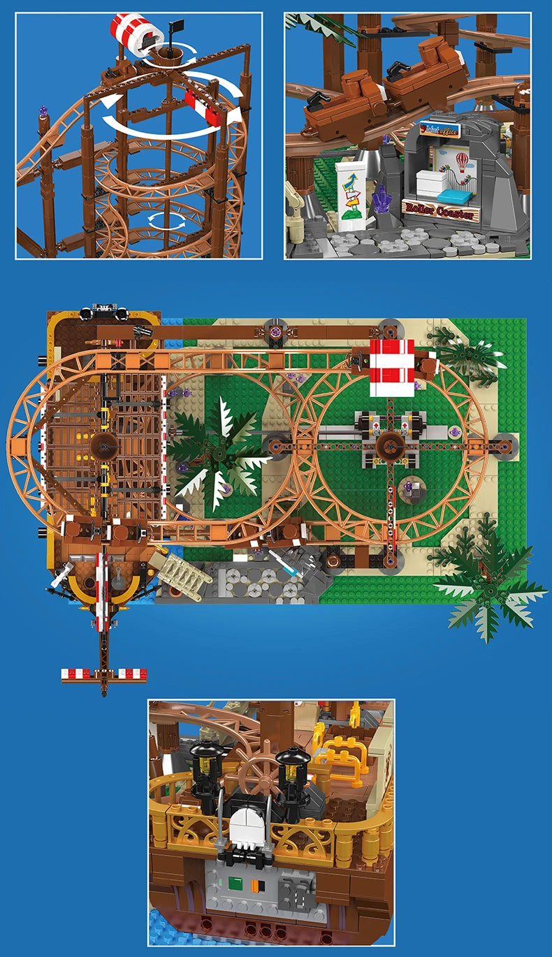 mabriq.fr - Coaster Pirate - Multivues 2 - Brique de construction - compatible autres marques