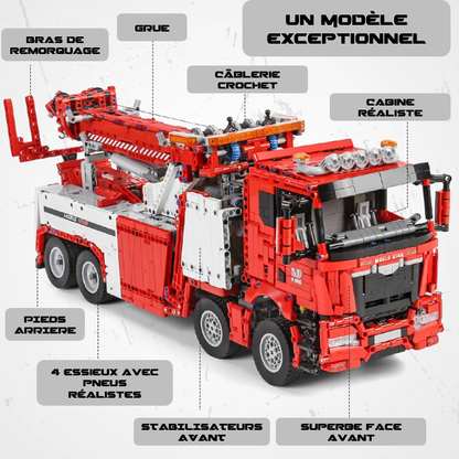 mabriq.fr - Dépanneuse grue rotator - Détails - Brique de construction - compatible autres marques