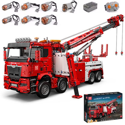 mabriq.fr - Dépanneuse grue rotator - Vue boite et accessoire - Brique de construction - compatible autres marques