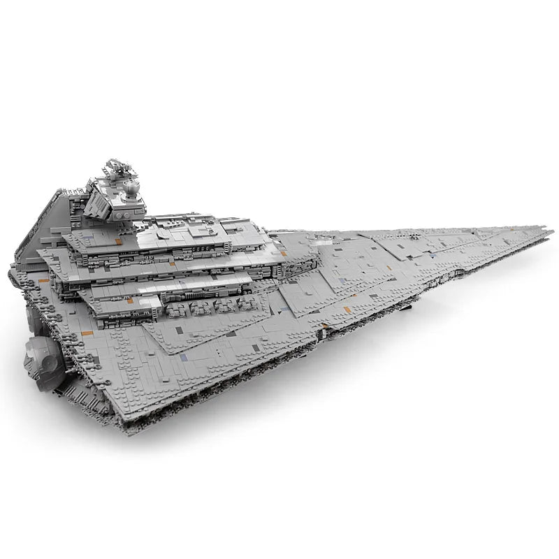 mabriq.fr - Destroyer Stellaire de classe Impérial - Vue côté dessus - Brique de construction - compatible autres 