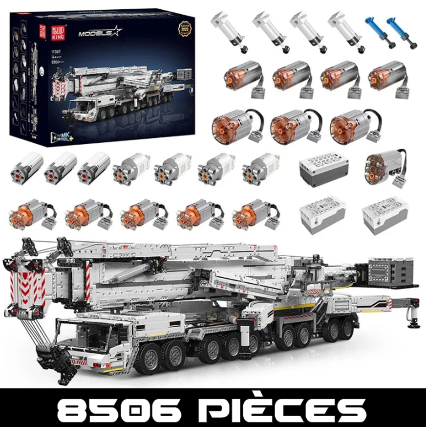 mabriq.fr - Grue mobile Liebherr LTM 11200 GRISE - Vue principale - Brique de construction - compatible autres marques