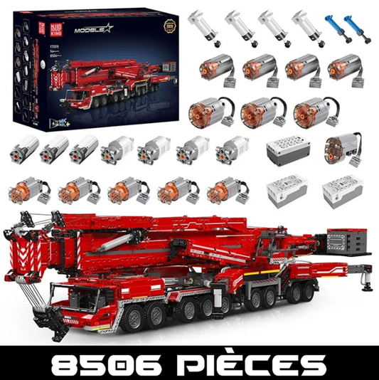 mabriq.fr - Grue mobile Liebherr LTM 11200 ROUGE - Vue principale - Brique de construction - compatible autres marques