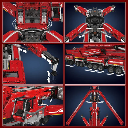 mabriq.fr - Grue mobile Liebherr LTM 11200 ROUGE - Fonctions - Brique de construction - compatible autres marques
