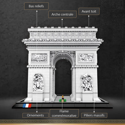 mabriq.fr - L'Arc de Triomphe- Détails - Brique de construction - compatible autres marques