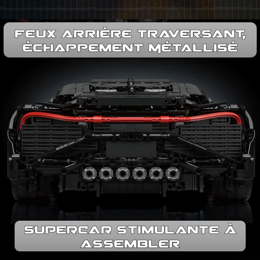 mabriq.fr - La Voiture Noire - Supercar Stimulante - Brique de construction - compatible autres marques