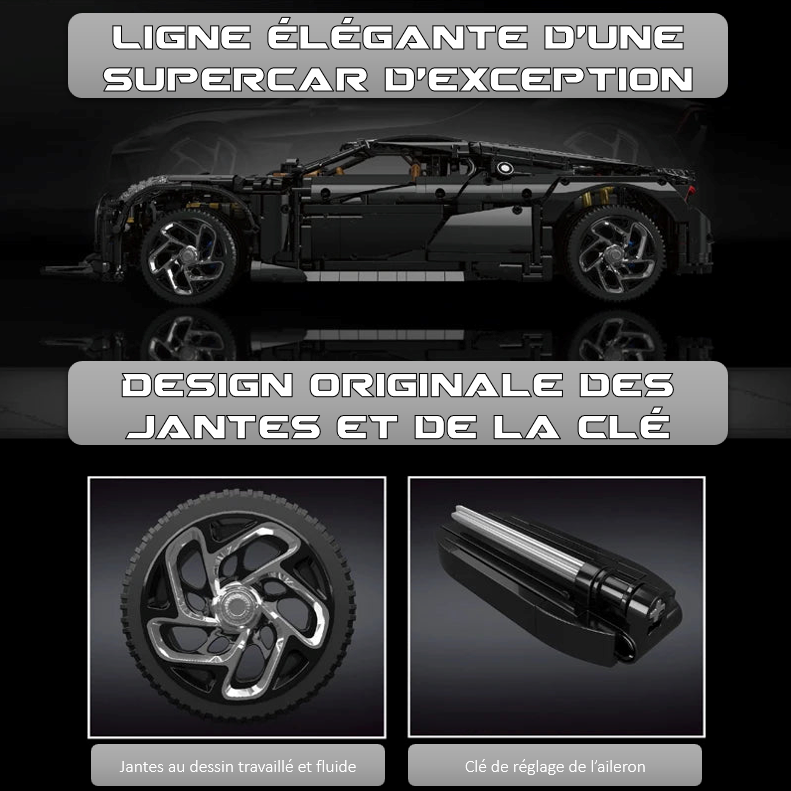 mabriq.fr - La Voiture Noire - Elégance - Brique de construction - compatible autres marques