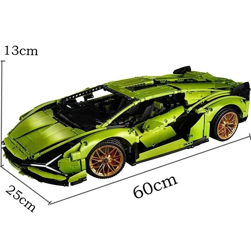 mabriq.fr - Lamborghini Sian - Dimensions - Brique de construction - compatible autres marques