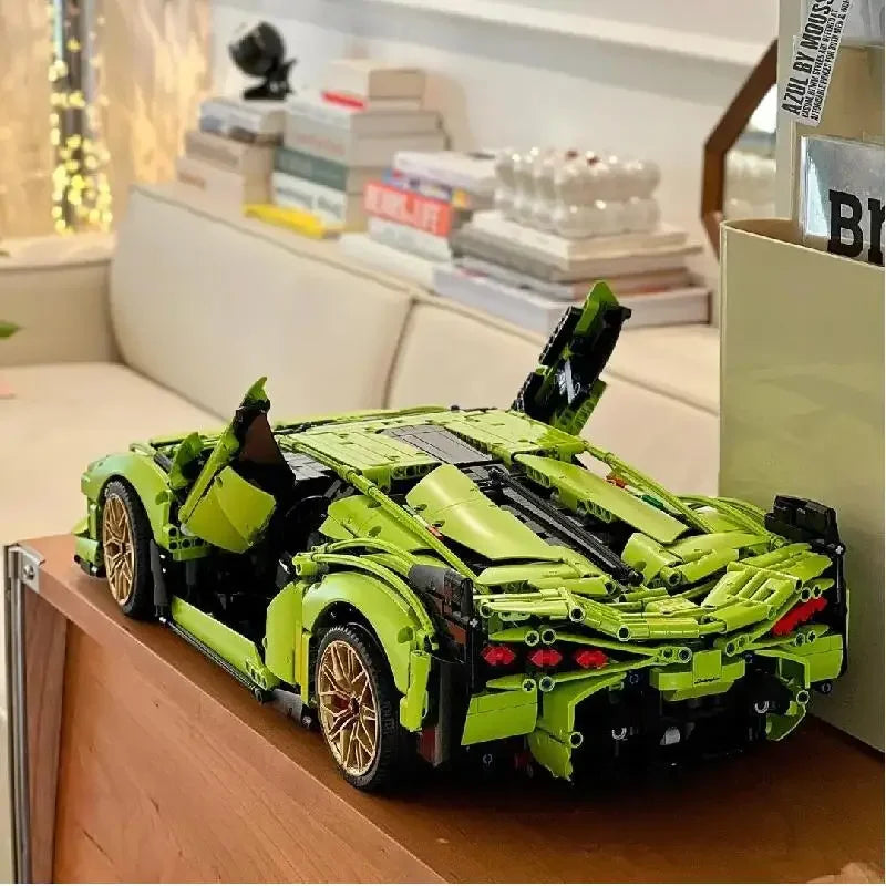 mabriq.fr - Lamborghini Sian - Mise en situation arrière - Brique de construction - compatible autres marques