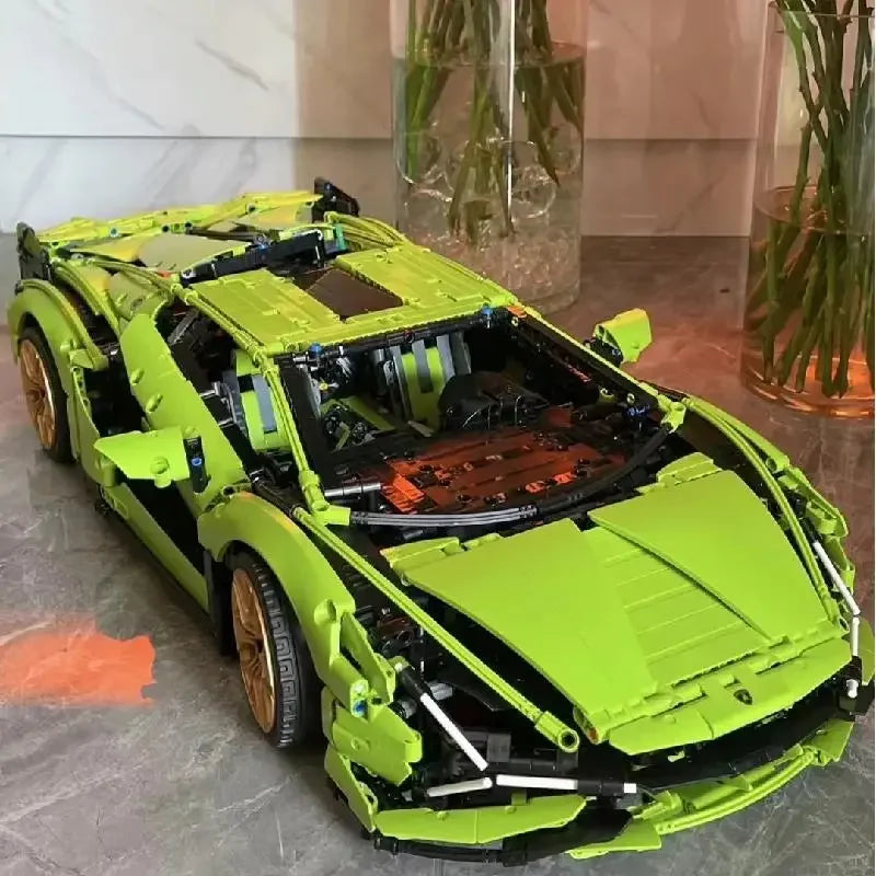 mabriq.fr - Lamborghini Sian - Mise en situation avant - Brique de construction - compatible autres marques