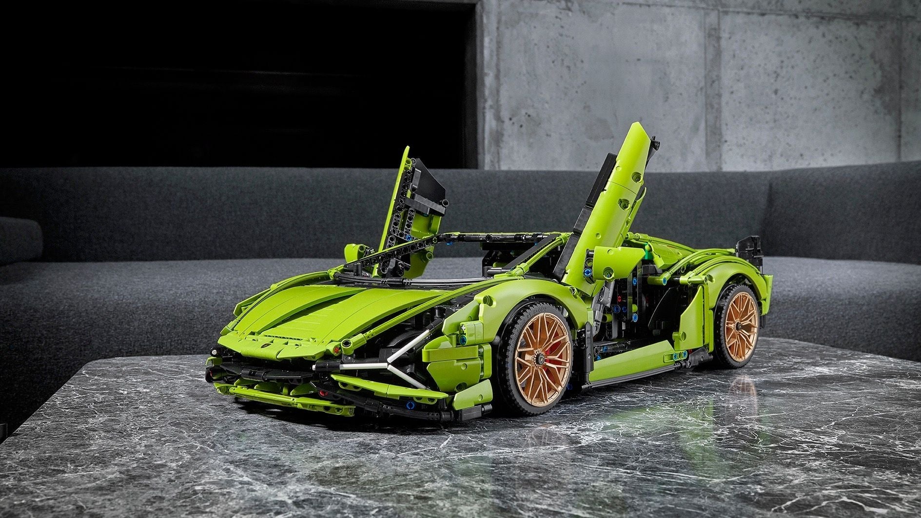 mabriq.fr - Lamborghini Sian - Portes ouvertes - Brique de construction - compatible autres marques