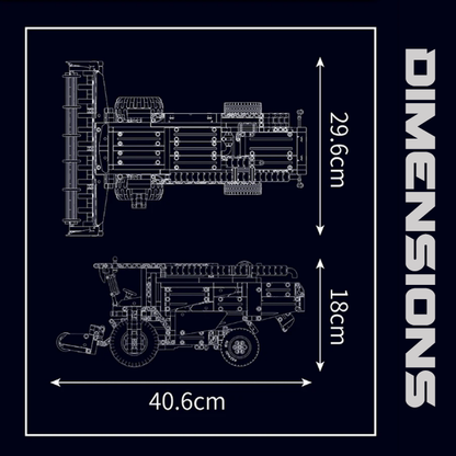 mabriq.fr - Moissonneuse batteuse - Dimensions - Brique de construction - compatible autres marques