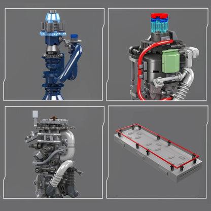 mabriq.fr - Moteur Raptor SpaceX - Détails - Brique de construction - compatible autres marques