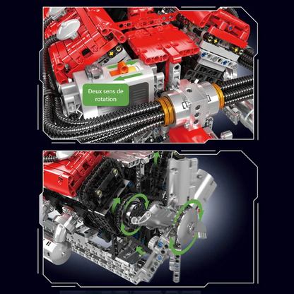 mabriq.fr - Moteur V12 - Fonctionnement - Brique de construction - compatible autres marques