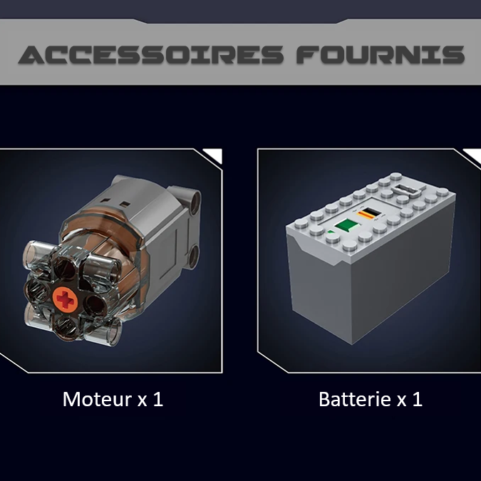 mabriq.fr - Moteur V8 - Accessoires - Brique de construction - compatible autres marques