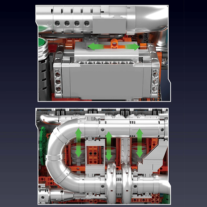mabriq.fr - Moteur de camion Scania - Fonctionnement - Brique de construction - compatible autres marques