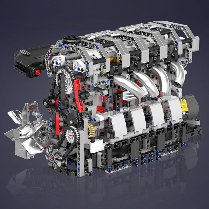 mabriq.fr - Moteur L4- Vue arrière - Brique de construction - compatible autres marques