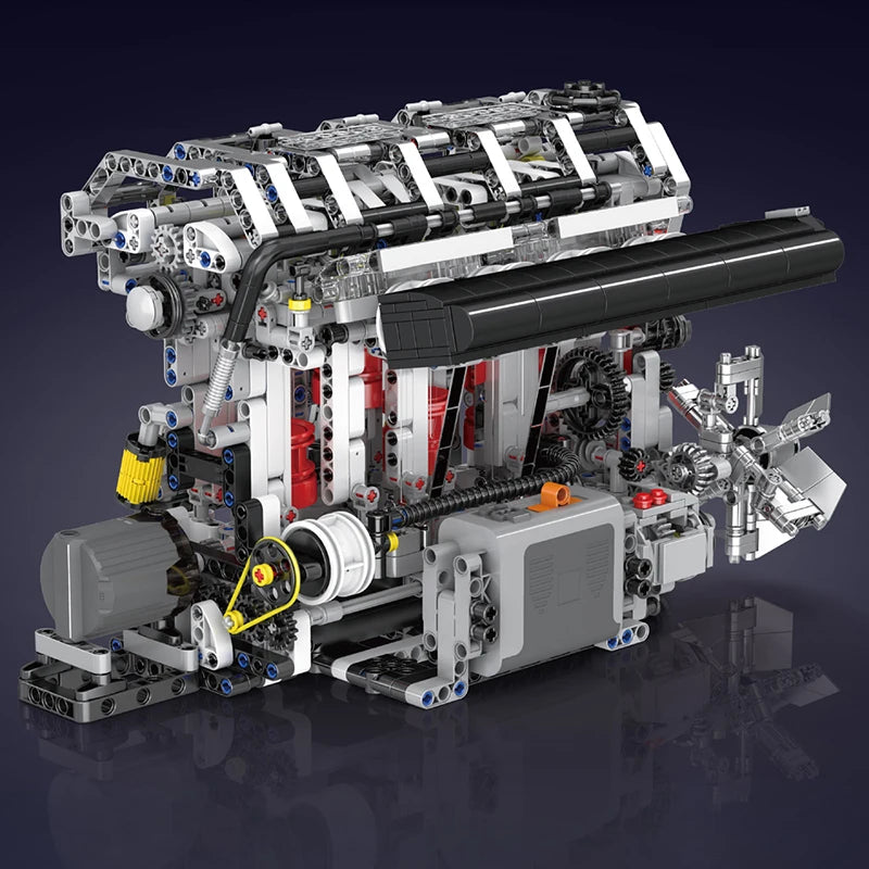 mabriq.fr - Moteur L4- Vue principale - Brique de construction - compatible autres marques