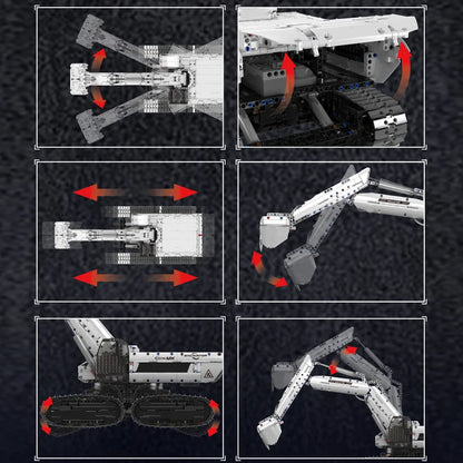 mabriq.fr - Pelleteuse futuriste - Détails 1 - Brique de construction - compatible autres marques