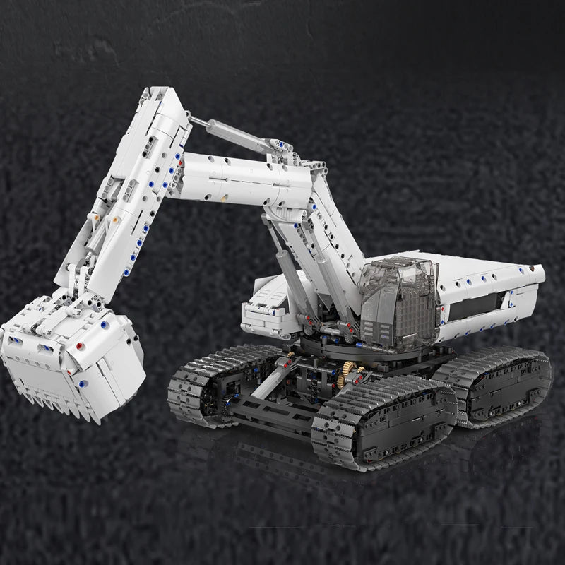 mabriq.fr - Pelleteuse futuriste - Mise en situation 1 - Brique de construction - compatible autres marques