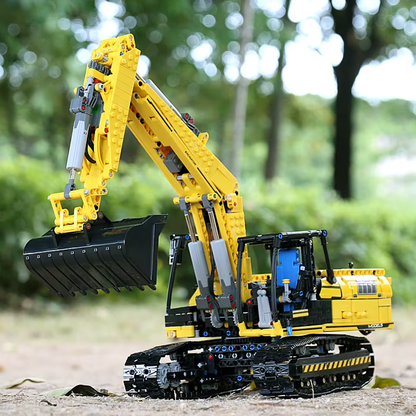 mabriq.fr - Pelleteuse télécommandée - Mise en scène - Brique de construction - compatible autres 