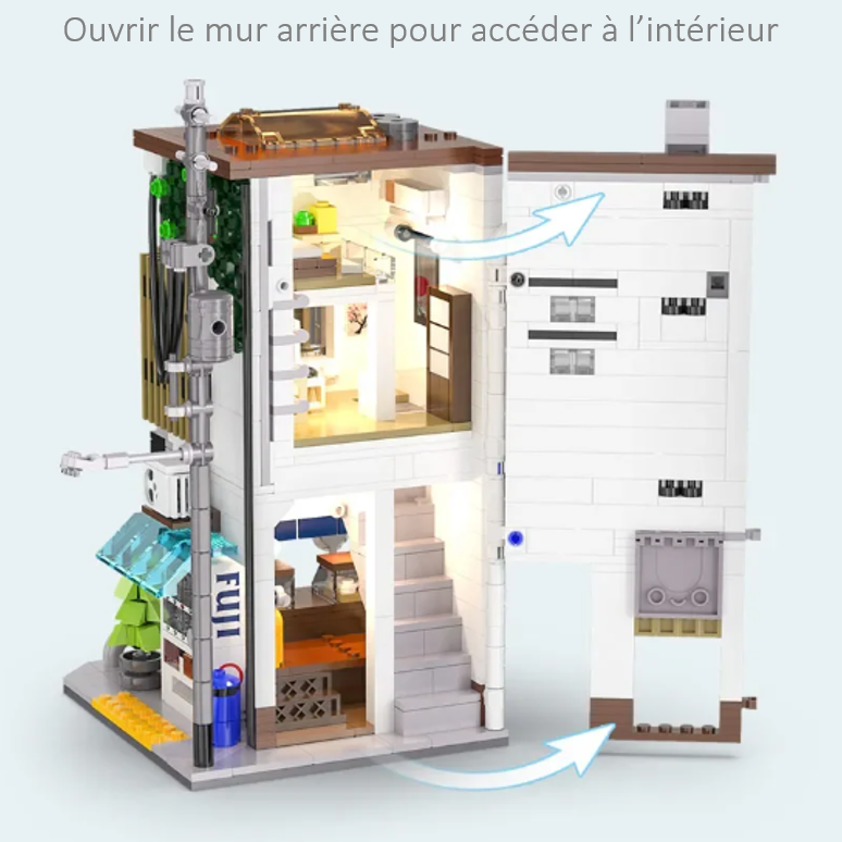 mabriq.fr -Restaurant moderne japonais - Accès intérieur - Brique de construction - compatible autres marques