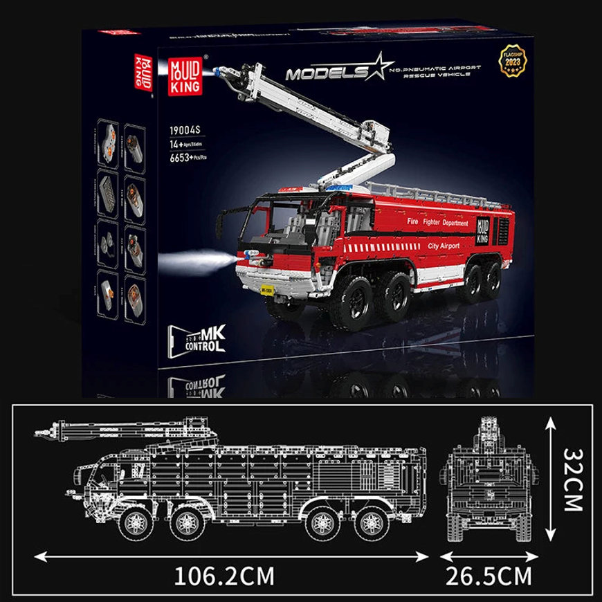 mabriq.fr - Rosenbauer Panther - Boite et dimensions - Brique de construction - compatible autres 